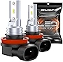 SEALIGHT H11 H16 H8 LED Fog Lights Bulbs, 6000K Xenon White Fog Lamps, Strong Light Penetration Fog Light LED, Plug and Play, 12 CSP Chips Fog Lights Bulbs Replacement for Cars, Trucks, Pack of 2