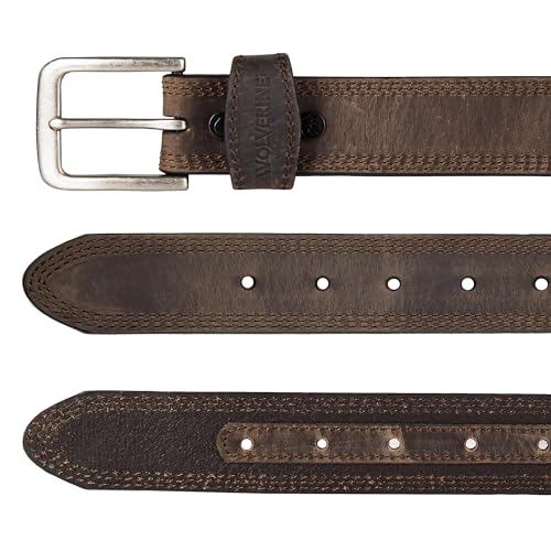 Wolverine Men's Full Grain Leather Work Belt | Workwear | Heavy Duty | Utility | Rugged | Durable | Metal Buckle2