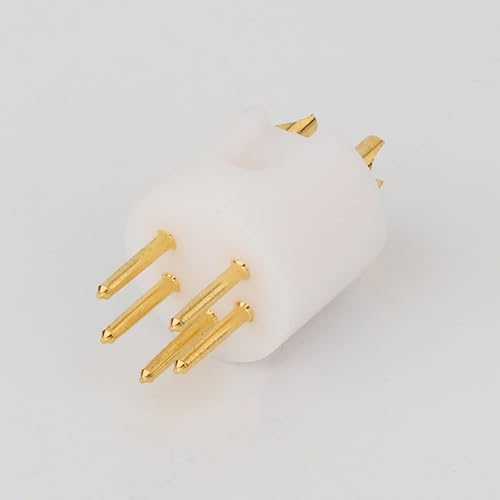 Miniatura 6 de Tocadiscos Tonearm 5 Pin macho DIN Conector de cobre puro macho DIN chapado en oro enchufe para REGA Linn ROKSAN 5 Pin Din Plug macho