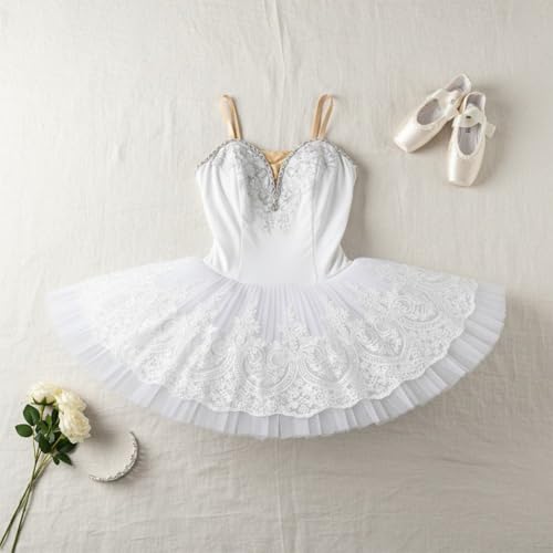 Robe à paillettes pour ballet et danse classique avec justaucorps