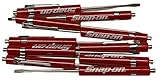COLIBROX (10) TEN Snap on Pocket Screwdriver, Flat Tip Screwdrivers, RED ~ Magnetic .NEW. R86855