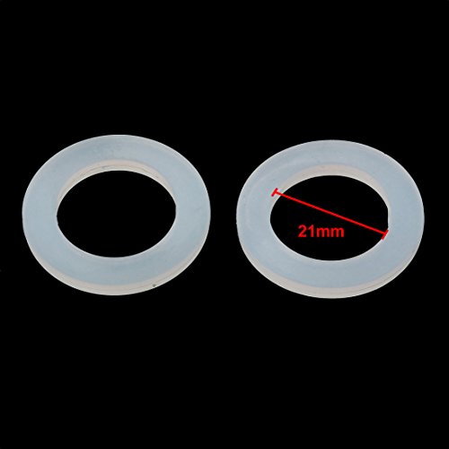 Sourcingmap Silicone Flat Washers 31mm OD 21mm ID 3mm Thickness Sealing Gasket for Faucet Pipe Water Hose White, Pack of 15 - Image 2
