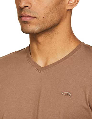 Image of Max Men Solid V-Neck Regular Fit Lounge T-Shirt