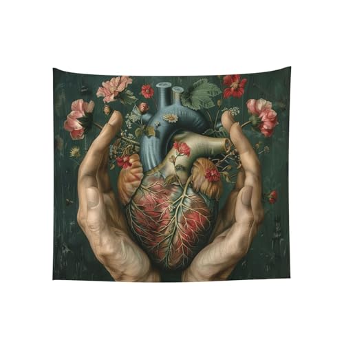 Tapisserie anatomique vintage fleurie pour créer un cocon bohème de dortoir