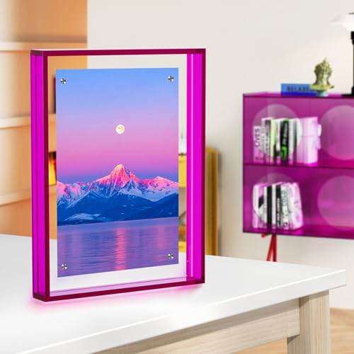 TWING 8x10 Picture Frame Magnetic Colored Acrylic Photo Frame Self Standing by TWING - Used condition - Image 2