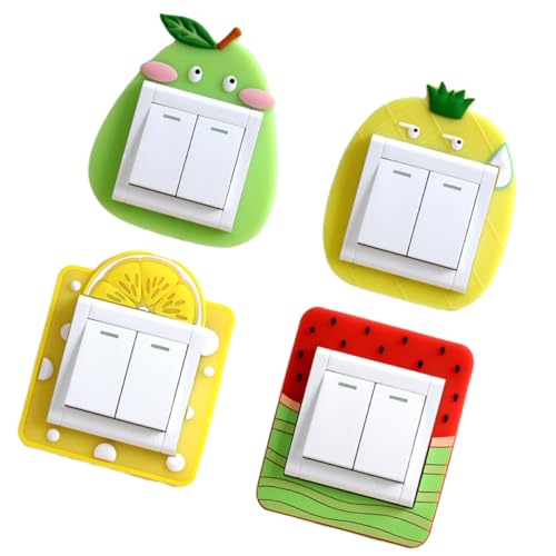 Pegatinas para interruptores de silicona que no dañan la pared de frutas 2