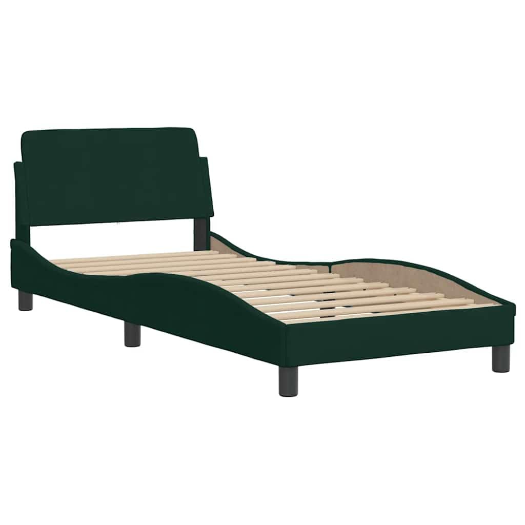 Cama de terciopelo LED, 90 x 200 cm, con forma de onda, para jóvenes y invitados, marco de madera de metal, montaje