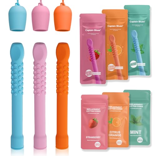 3 Pack Chewable Silicone Aroma Sticks with Essential...
