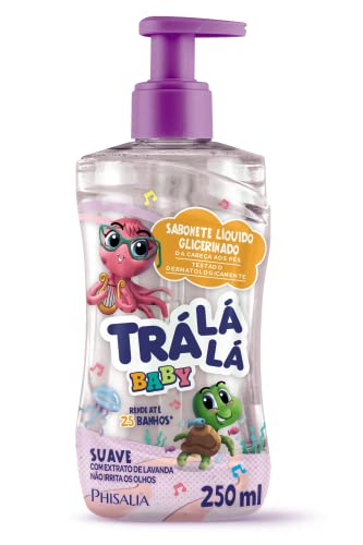 Sabonete Liquido Suave Pump Personagem, Trá Lá Lá Baby, Branco e Roxo, 250 ml