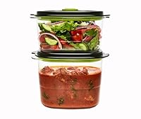 FoodSaver FFC025X Set di 2 Contenitori Salva Freschezza Sottovuoto con Funzione marinatura, 1 da 700 ml e 1 da 1.2 Litri, BPA Free, Indicatore del Vuoto, Trasparente, NC