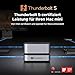 UGREEN Maxidok Thunderbolt 5 Mac mini Dock, Revodok 10-in-1 TBT5 Docking Station, 120Gbps Datentransfer, 8TB M.2 NVMe SSD, Single 8K/ Dual 6K@60Hz, SD/TF 4.0, Kühlsystem für Mac mini M4/M4 Pro
