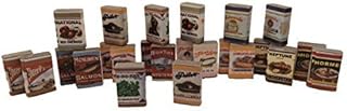 Melody Jane Dollhouse 24 Old Fashioned Grocery Tin Cans Kitchen Shop Accessory