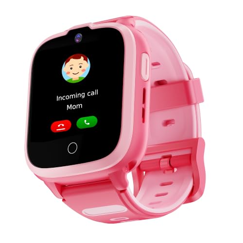 Image of boAt Sailor Nav Kids Smartwatch with 2-Way Video & Voice Calling, Real Time Location Monitoring via Google Maps, Geofencing, 4G SIM Compatible, Parental Control, SOS, Smartwatch for girls (Fairy Pink)