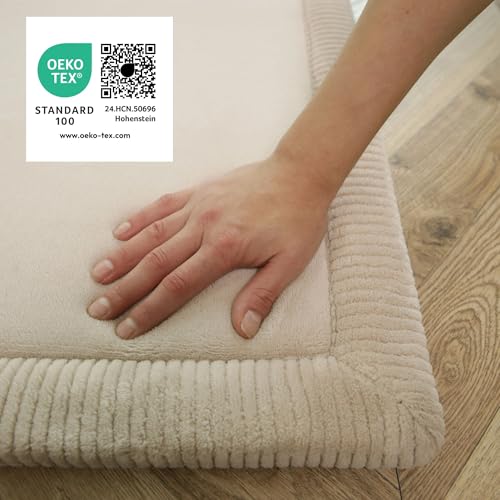 Wolkenweiche Spielmatte Baby 200x150x2,5cm, Blumen – Teppich für Kinderzimmer mit hochwertigem Memory-Schaum – Krabbelmatte Baby mit Rutschfester Unterseite – Krabbeldecke, Kinderteppich, Tatami Matte