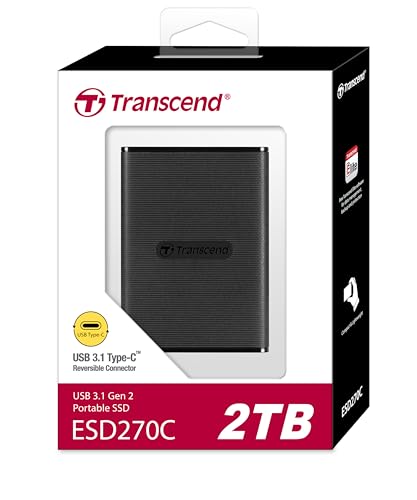 SSD Portable 2TB Transcend ESD270C USB-C pour PC et console - 3