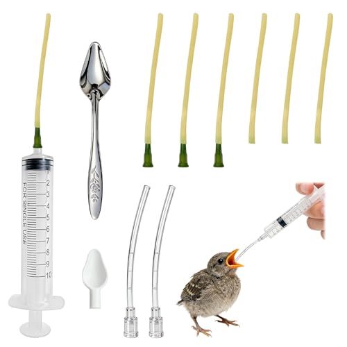 Noviatrix 16 Pièces Tuyau d'alimentation pour Jeunes, Seringue de 10 ML Tuyau Seringue d'alimentation, Adapté aux Oiseaux, Reptiles et Petits Animaux Domestiques pour L'alimentation Liquide