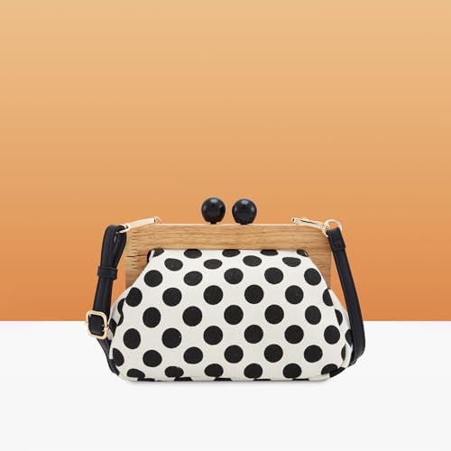 Image of Caprese Mindy Clutch, Small | Versatile Clutch for Women with Adjustable & Detachable Straps, Push Lock Closure | Stylish Clutch | Perfect for Parties, Weddings & Special Occasions (Black)