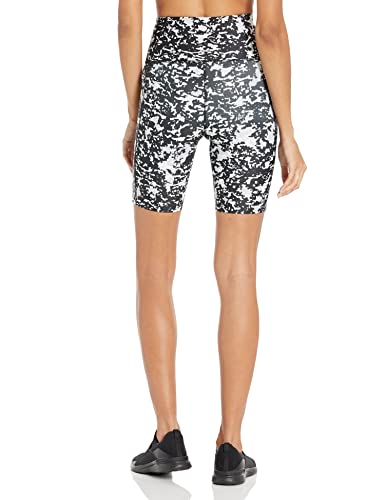 Reebok Women's Standard Active Bike Shorts, Black/White/All Over Print, Medium #TOP1