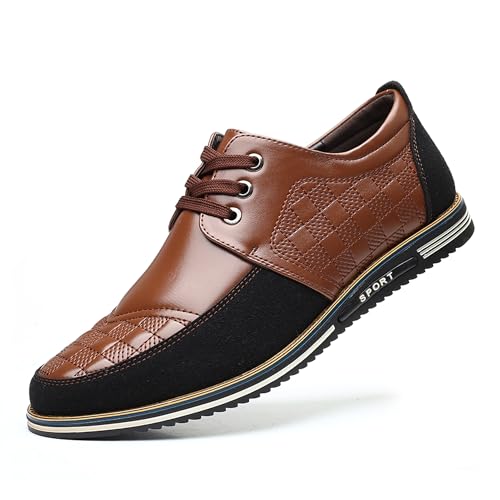 Men's Dress Shoes Oxfords Slip on Classic Modern Formal Leather Shoes Casual Non Slip Business Work Office Dress Shoes