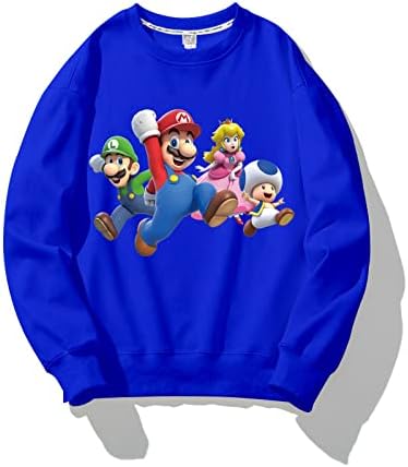 Amazon Co Jp スーパーマリオ 子供用セーター クルーネックプルオーバー 人気 可愛い 長袖シャツ 秋冬服 着心地がよい 柔らかい 男の子 女の子 子供服 E 服 ファッション小物