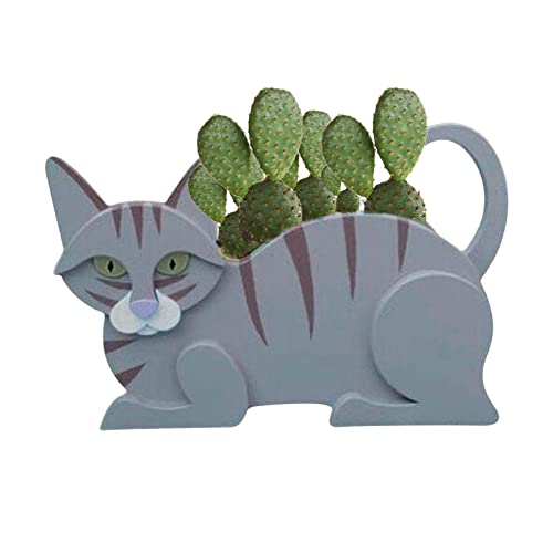 Jardinera de animales | Maceta de madera con forma de gato – Jardineras grandes al aire libre Jardineras elevadas al aire libre, jardineras rectangulares, jardineras, jardineras para plantas Cypreason