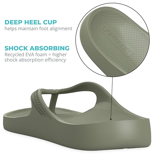Lightfeet Arch Support Flip Flop | Unisex Orthopedic Sandals | Helps Tired Feet - 5