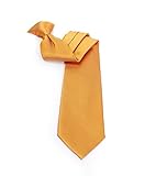 Solid Color Poly Woven Clip on Tie (Yellow)
