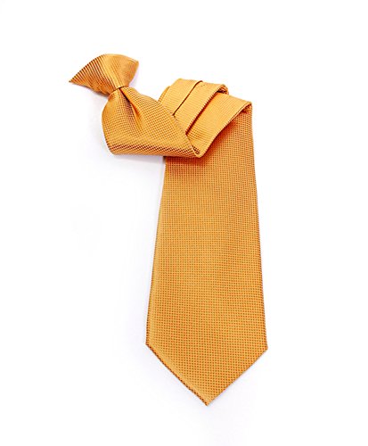 Solid Color Poly Woven Clip on Tie (Yellow)