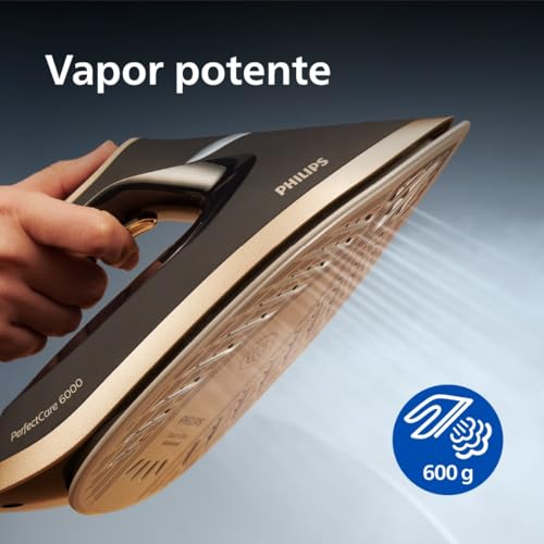 Philips PerfectCare Serie 6000 Centro de planchado a vapor - 2400 W, salida de vapor 600 g, presión 8 bares, tecnología OptimalTEMP, depósito de agua de 1,8 litros, negro (PSG6064/80) 4 Philips Perfectcare Serie 6000 Centro De Planchado A Vapor - 2400 W, Salida De Vapor 600 G, Presión 8 Bares, Tecnología Optimaltemp, Depósito De Agua De 1,8 Litros, Negro (Psg6064/80)