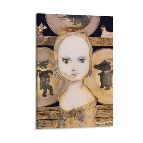 藤田嗣治 プリント 有名な絵画の複製 「少女」のアートポスター (3) ポスター 装飾 絵 キャンバス 壁アート リビングルーム 寝室 印刷 アートパネル08x12inch(20x30cm)