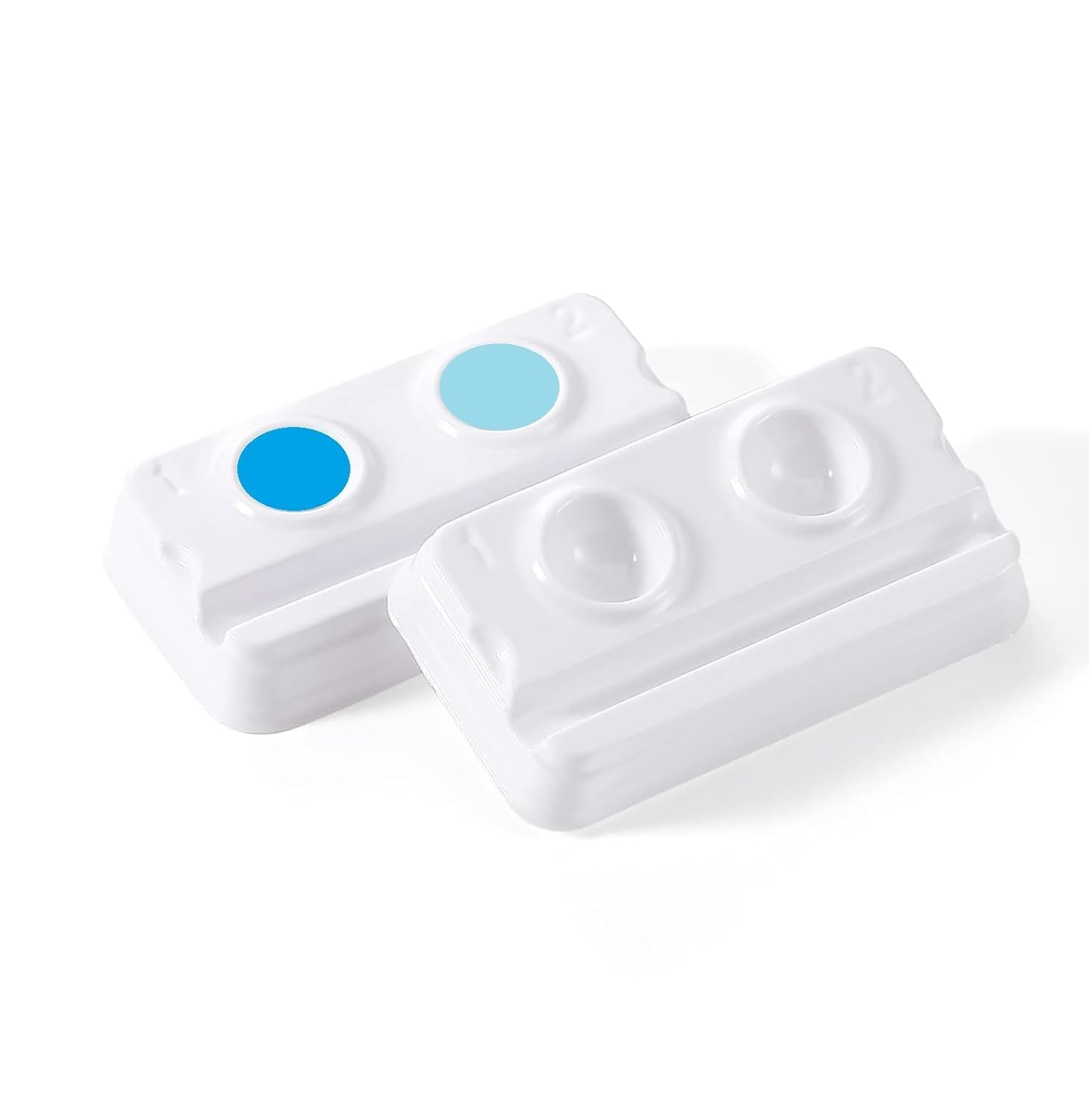 AmeriCan Goods Dental Mixing Wells 2 Hole Disposable White Mini Mixing Trays for Dental, Tattoo, Microblading Dental Mixing Composite Well Trays (100)