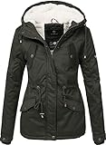 Hochwertige Damen Jacke aus 100% Baumwolle mit warmem Teddyfell gefüttert.