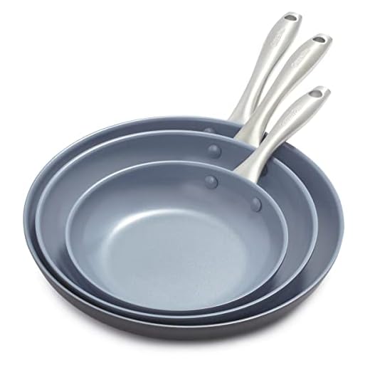 GreenPan Lima Hard Anodized Healthy Ceramic Nonstick 8" 10" and 12" Frying Pan Skillet Set, PFAS-Free, Oven Safe, Gray
