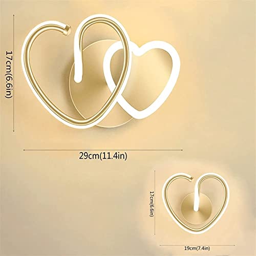 Lámpara de pared con forma de corazón para llenar de calidez y amor tu sala de estar moderna 7
