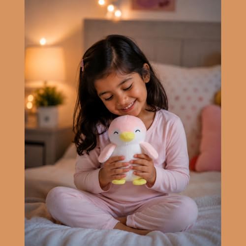Image of Pink Penguin 18cm | Ultra Soft Plush Stuffed Toy | Cute Hugging Pillow | Gift for Kids Boys Girls