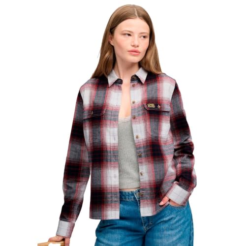 Chemise manches longues en flannelle carreaux femme Superdry - vue 6