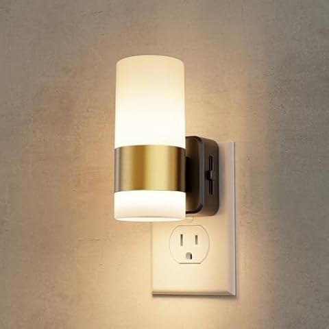L LOHAS LED Plug in Night Light 1 Pack, Minimalist Style Night Light with Dusk to Dawn Sensor, Support 0-100 Lumen Dimmable Night Light, 3000K Soft White Cover