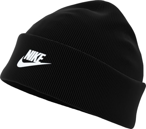 Nike Kinder K Nk Peak Beanie Tc FUT Hut, Black/White, One Size