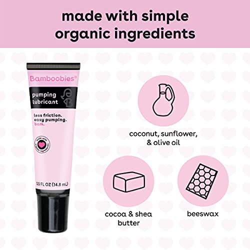 image for Bamboobies Women's Breast Pump Lubricant and Nipple Cream, Coconut Oil