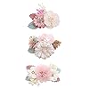 cherrboll Flower Hair Clips Set 3pcs Floral Hair Bow Accessories for Baby Girl Toddles Teen Gifts