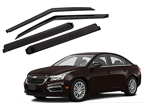 Image of CAR SAAZ Unbreakable Door Visor /Rain Visor /Wind Deflector Compatible with Cruze (Set of 4Pcs)