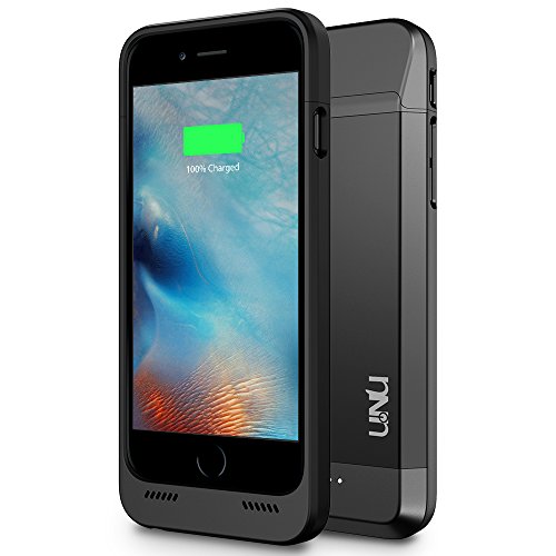 iPhone 6 Battery Case - UNU DX-6 Protective iPhone 6 Battery Case (4.7 Inches) [Matte Black] - MFI Apple Certified 3100mAh External Protective iPhone 6 Charging Case Portable Battery Pack Cover