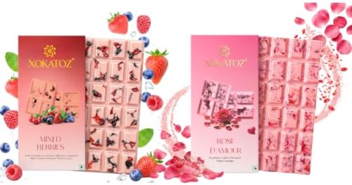 XOKATOZ Exotic Premium Chocolate - 1 Rose D’Amour + 1 Mixed Berri...