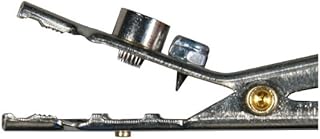 Alligator Clip Bed-of-Nail and Single Black Spike Angled Nose Large 1 Pair