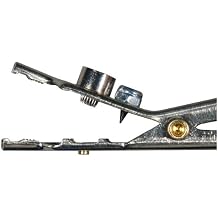 Alligator Clip Bed-of-Nail and Single Black Spike Angled Nose Large 1 Pair