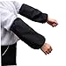 OSOLADY 2pairs Oilproof Arm Sleeve Protectors for Kitchen Cleaning Black Oversleeve Tool for Men and Women