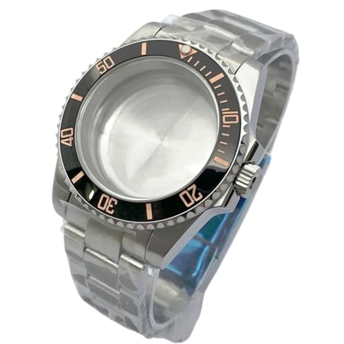 NH34 NH35 NH36 ETA2824 PT5000 ST2130���[�u�����g�p�x�[���t���X�e�����X�X�`�[���K���X1�� 40mm�r���v�P�[�X�A�N�Z�T���[�p�[�c(Case 36,ETA2824-PT5000)