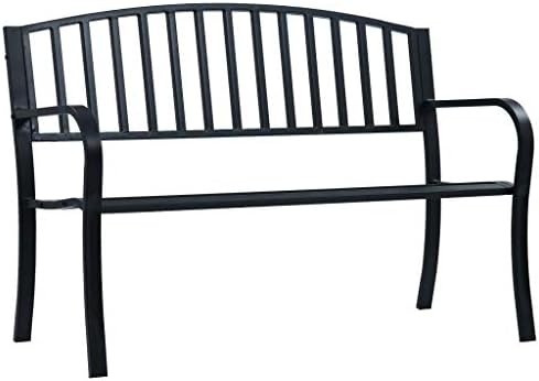 GOTOTOP Panchina da Giardino con Braccioli Curvati Elegante Robusta Classica Panca Arredi