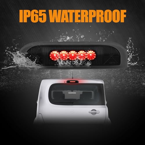 Image of Third 3rd Brake Light LED for 2009-2014 Nissan Cube, High Mount Rear Brake Lights Assembly for 09-14 Nissan Cube, Waterproof Center Cab Lamp Stop Light