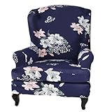 HOMSFOU Elastischer Polyester Stuhlbezug 3D Sofaüberwurf Sitzschoner Abnehmbar für Esszimmer Hotel Hochzeit Wohnzimmer